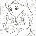 Omalovánka Anička a kouzelná konvička