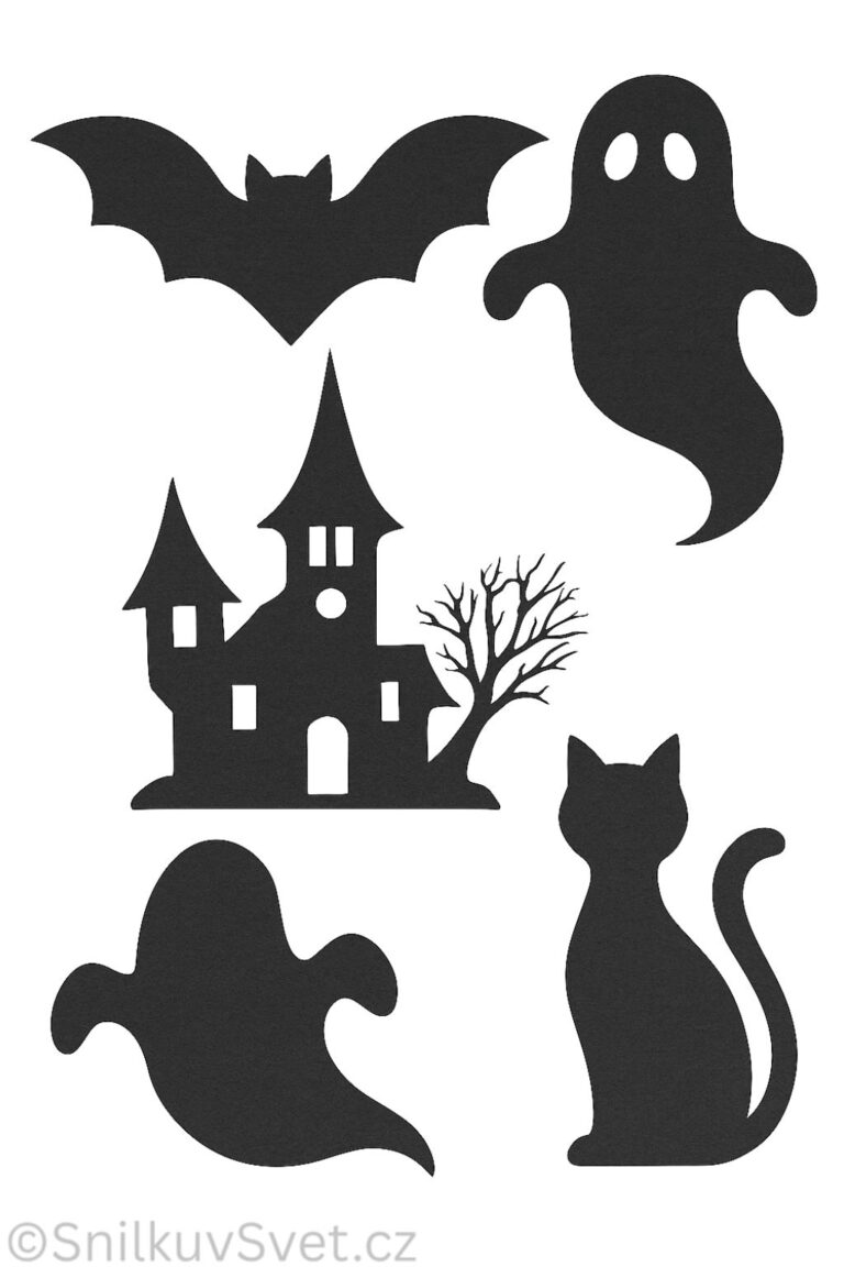 Černé siluety Halloween