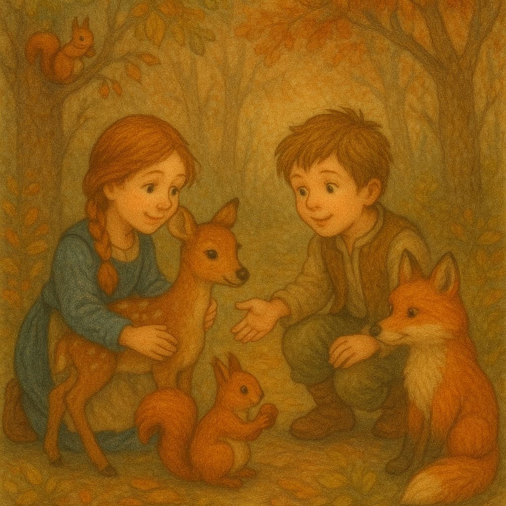 Jeníček a Mařenka se zvířátky