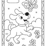 Omalovánka Pejsek a motýl