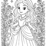 Omalovánka Princezna v růžích