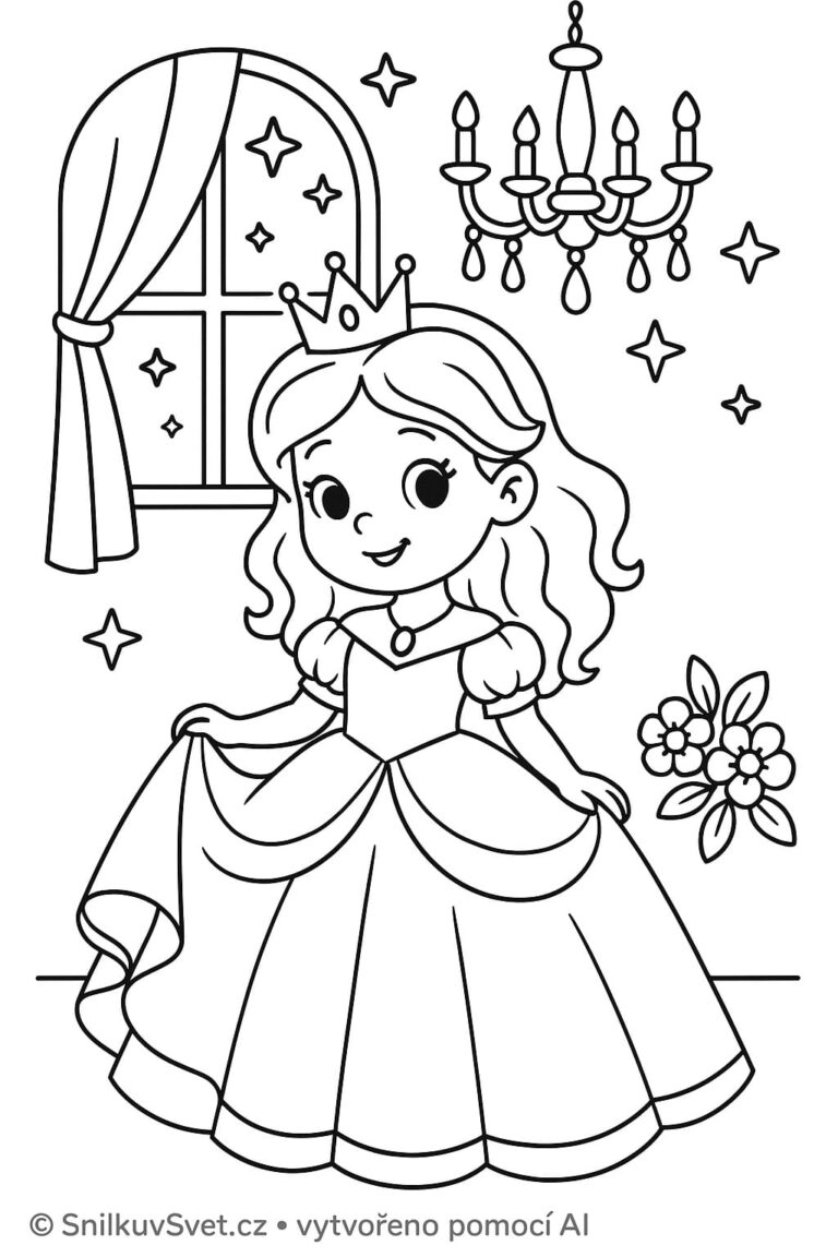 Omalovánka princezna na bále