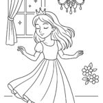 Omalovánka princezna na bále