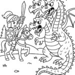 Omalovánka rytíř a drak