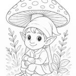 Omalovánka Skřítek pod muchomůrkou