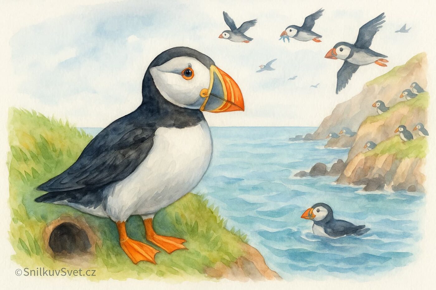 Papuchalk severní: klaun moře