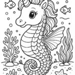 Omalovánka mořský koník