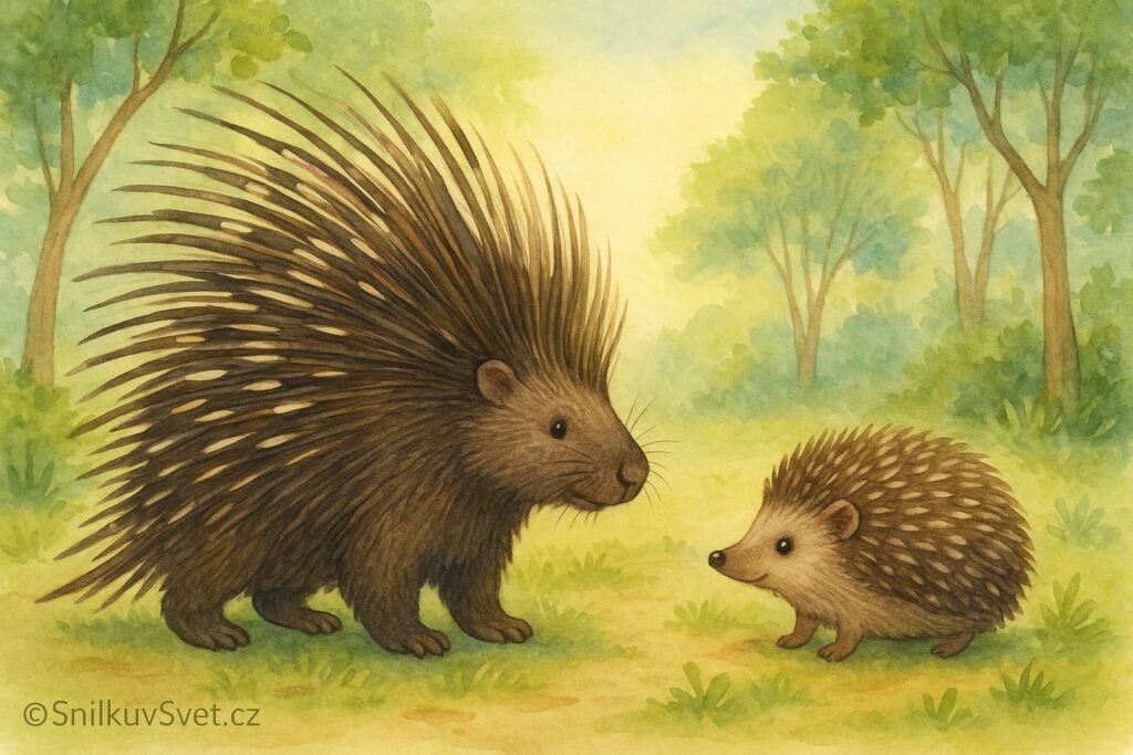 Poznáte rozdíl mezi dikobrazem a ježkem?