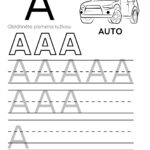 Pracovní list s písmenem A