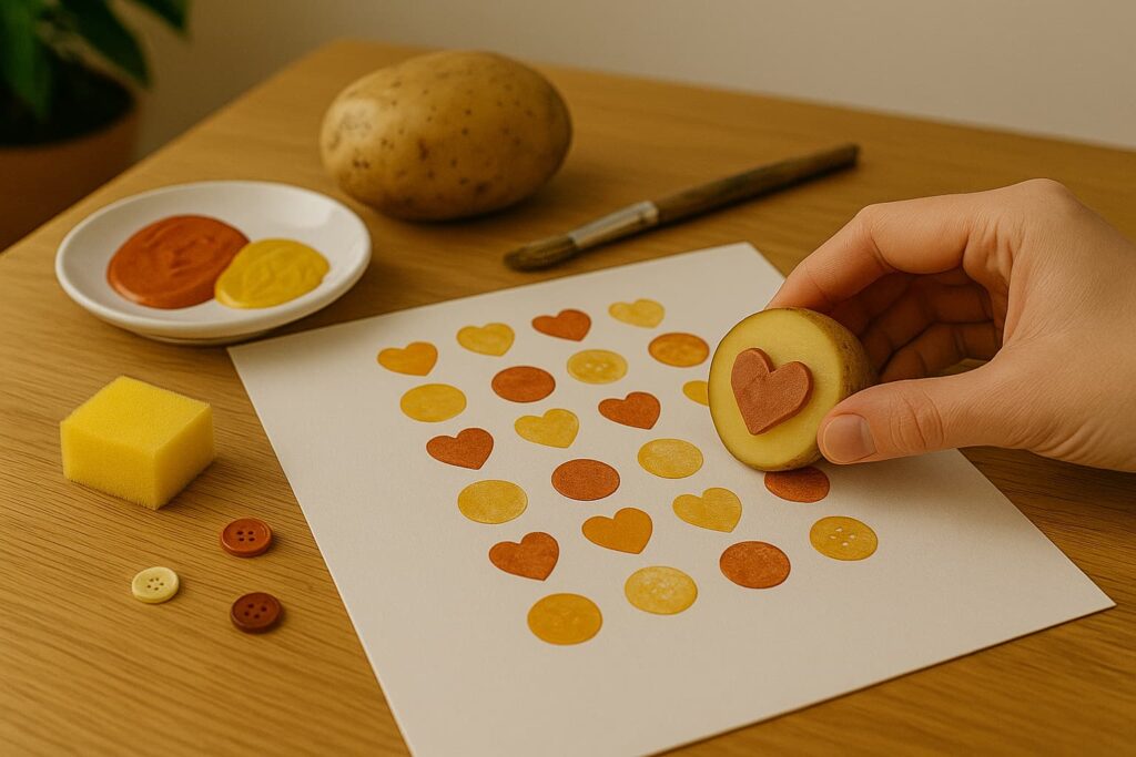 Razítka z brambor pro dětské tvoření