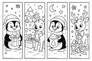 Záložky do knih – Sobi a tučňáci