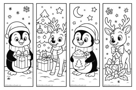 Záložky do knih – Sobi a tučňáci