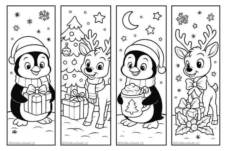 Záložky do knih – Sobi a tučňáci