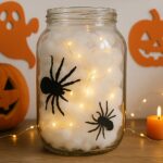 Halloweenské sklenice - pavoučí hnízdo