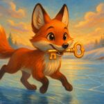 Běžela liška po ledu