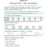 Hra na ozvěnu - Pracovní list - strana 1