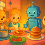 Hračky vaří v kuchyňce