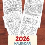 Omalovánkový kalendář pro děti na rok 2026