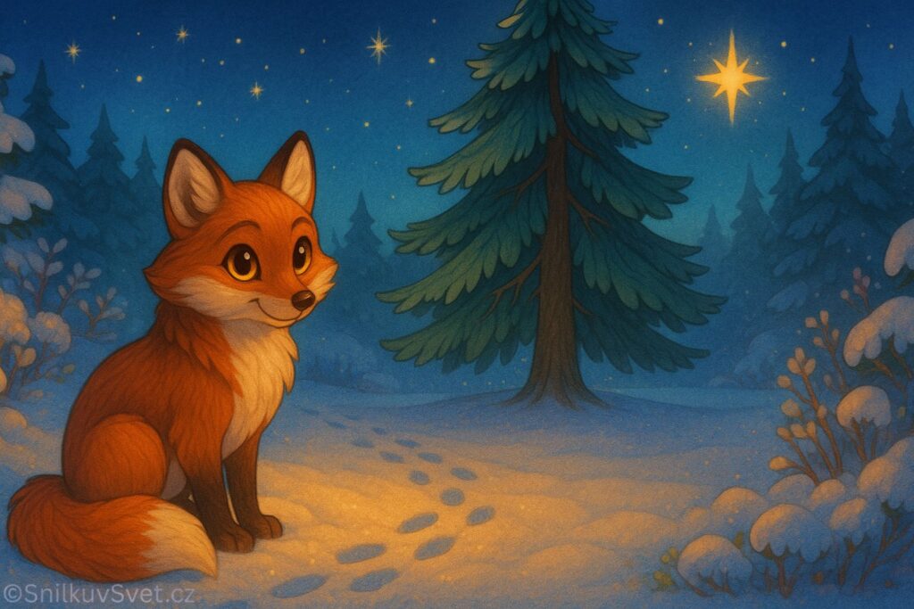 Liška Kira na cestě ke stromu