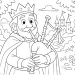 Omalovánka k básničce Král na dudy hrál