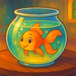 Rybička v mističce na stolečku