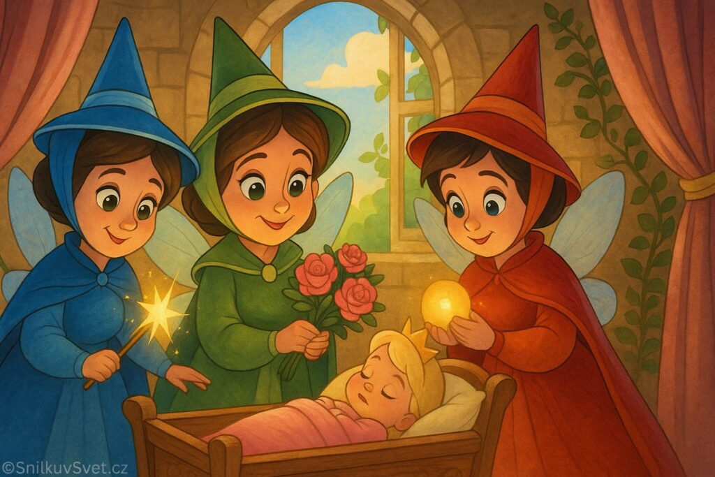 Pohádka šípková Růženka - Dobré víly u kolébky