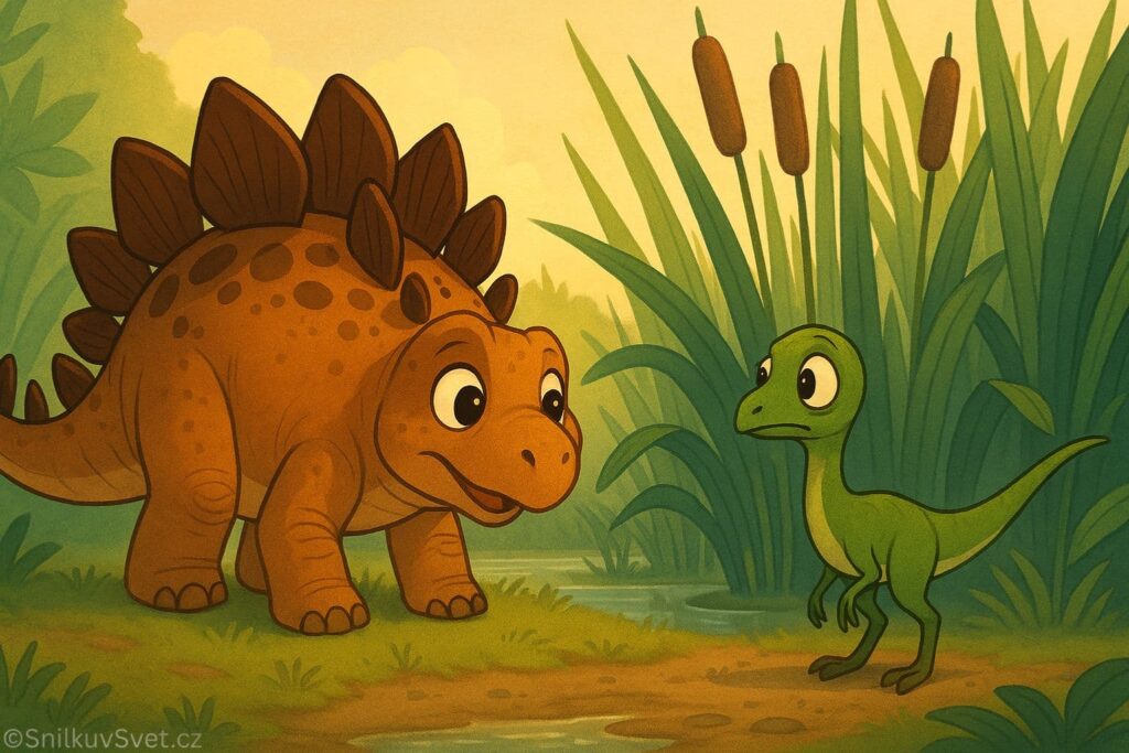 Šupík a malý Compsognathus