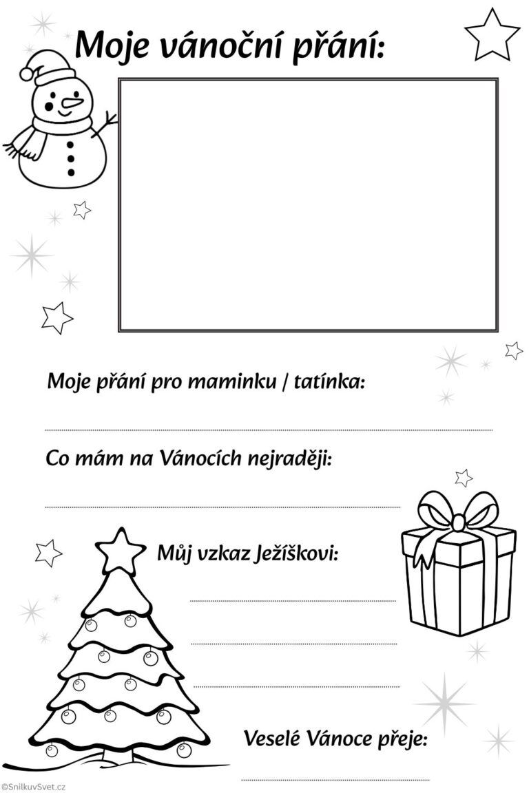 Vánoční přáníčko pro malé snílky