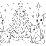 Zvířátka z borového lesa se připravují na Vánoce