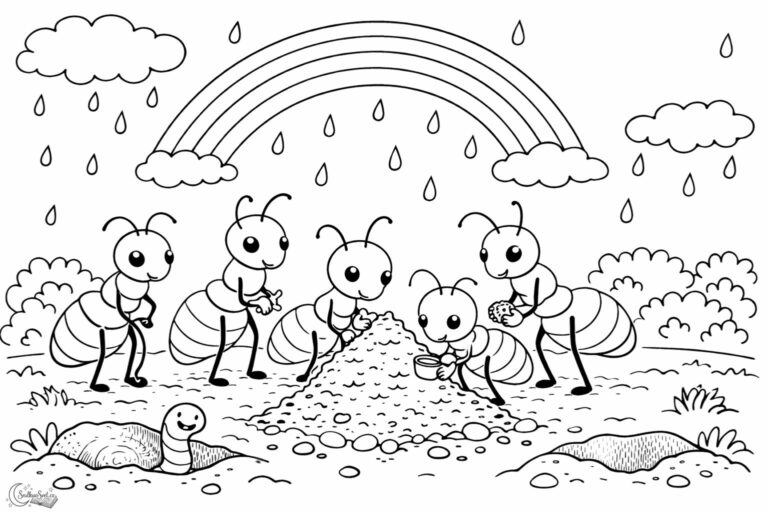 Omalovánka Mravenčí rodinka