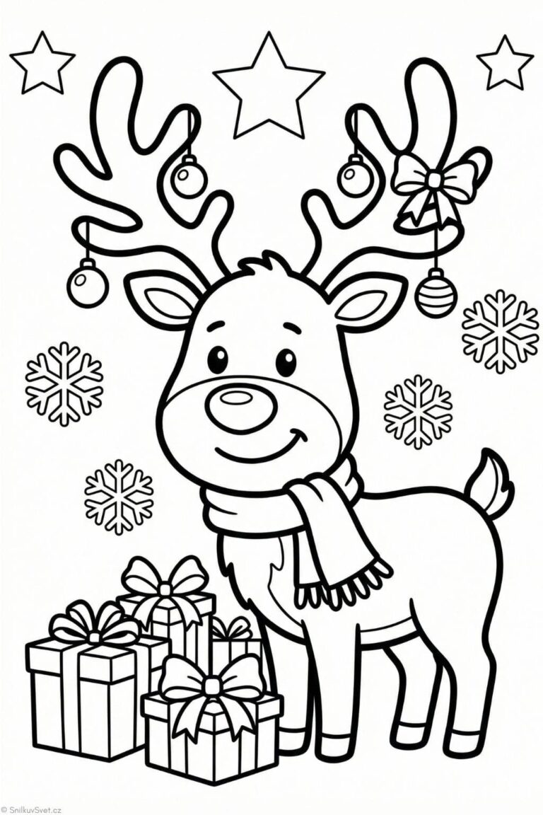 Omalovánka veselého sobíka