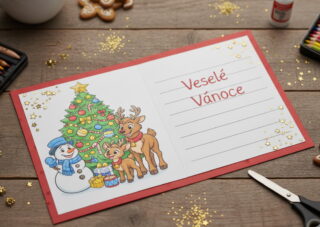 Vlastnoruční vánoční přáníčko