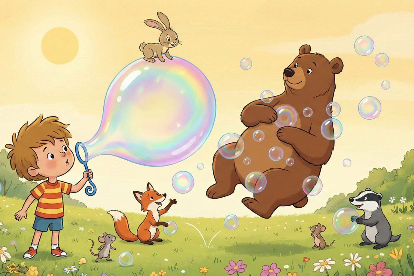 Kubík a duhové bubliny, které dělaly HOP!