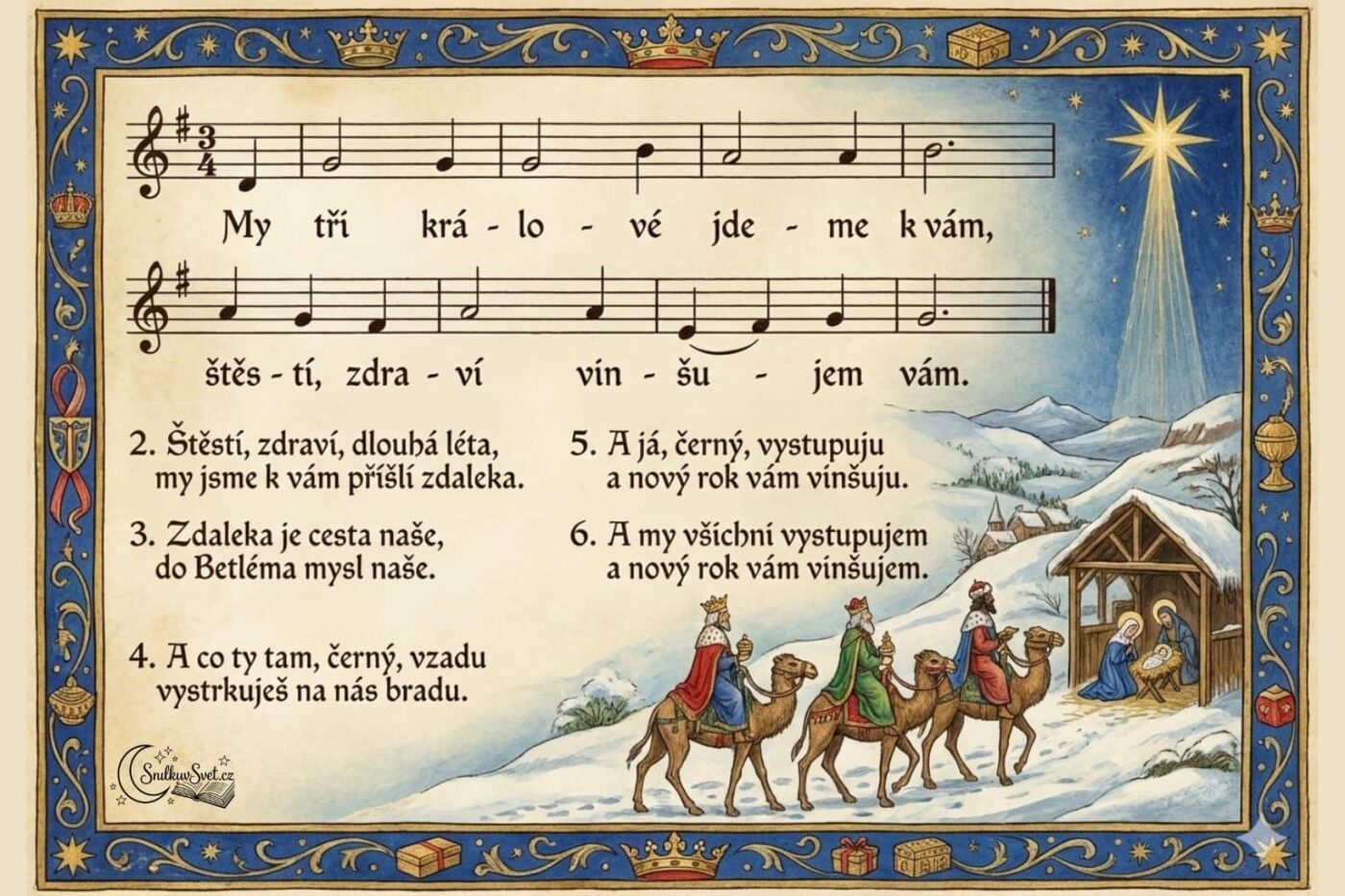 My tři králové jdeme k vám – Materiály pro tvoření a výuku
