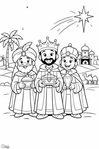Omalovánka Tří králové