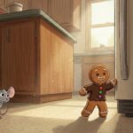 Perníček Vojta zkoumá kuchyni.