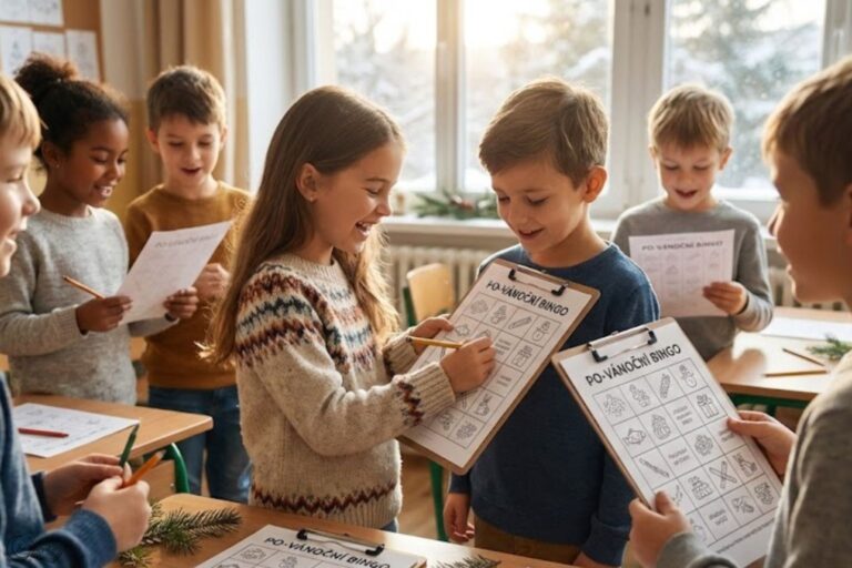 Jak rozpovídat děti po prázdninách? Stáhněte si Po-vánoční BINGO (PDF zdarma)