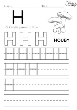 Písmeno H: Hravý pracovní list pro děti