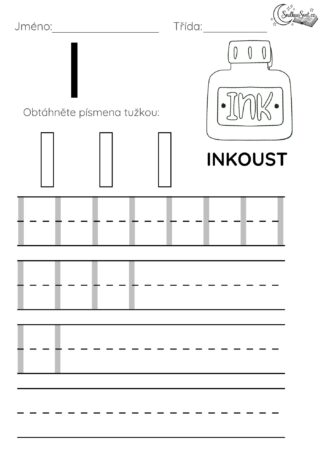 Písmeno I: Hravý pracovní list pro děti
