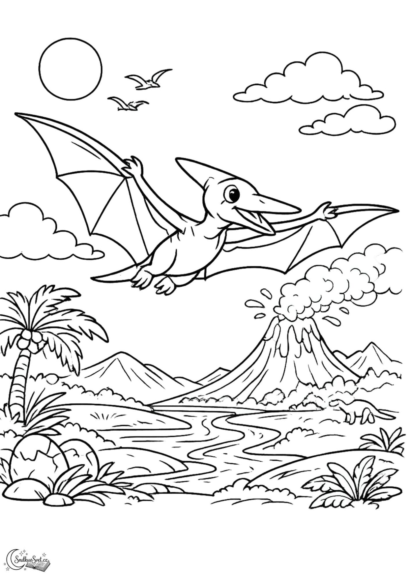 Omalovánka: Pterodaktyl