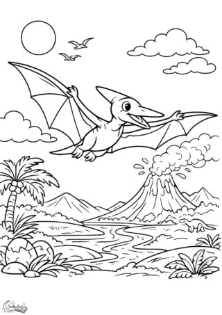Omalovánka: Pterodaktyl