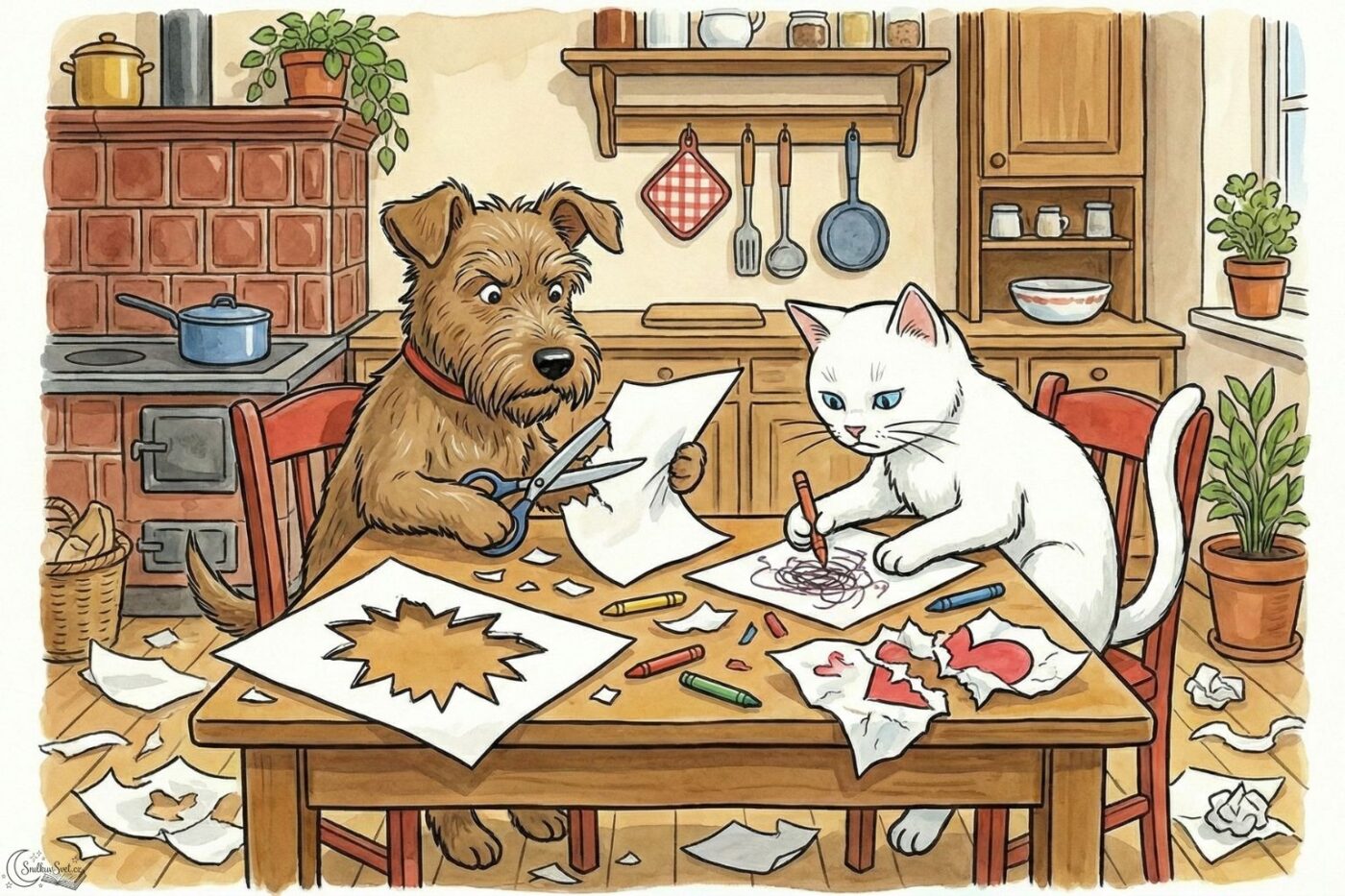 Jak pejsek a kočička slavili svatého Valentýna
