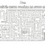 Valentýnské bludiště pro děti k vytisknutí – pracovní list s labyrintem a obrázky.