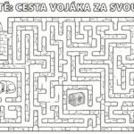 Valentýnské bludiště pro děti k vytisknutí – pracovní list s labyrintem a obrázky.