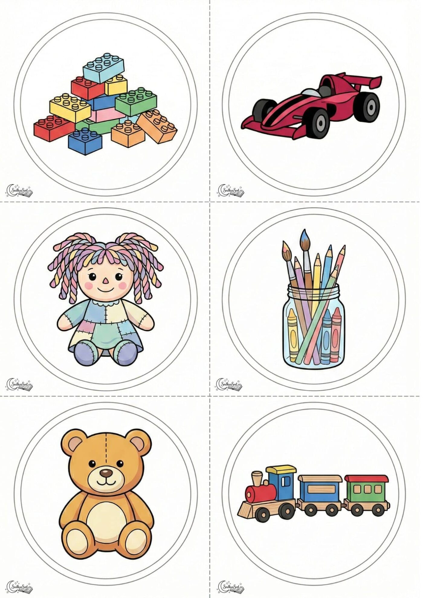 Pomocník pro malého uklízeče: Štítky na boxy s hračkami