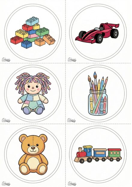 Pomocník pro malého uklízeče: Štítky na boxy s hračkami