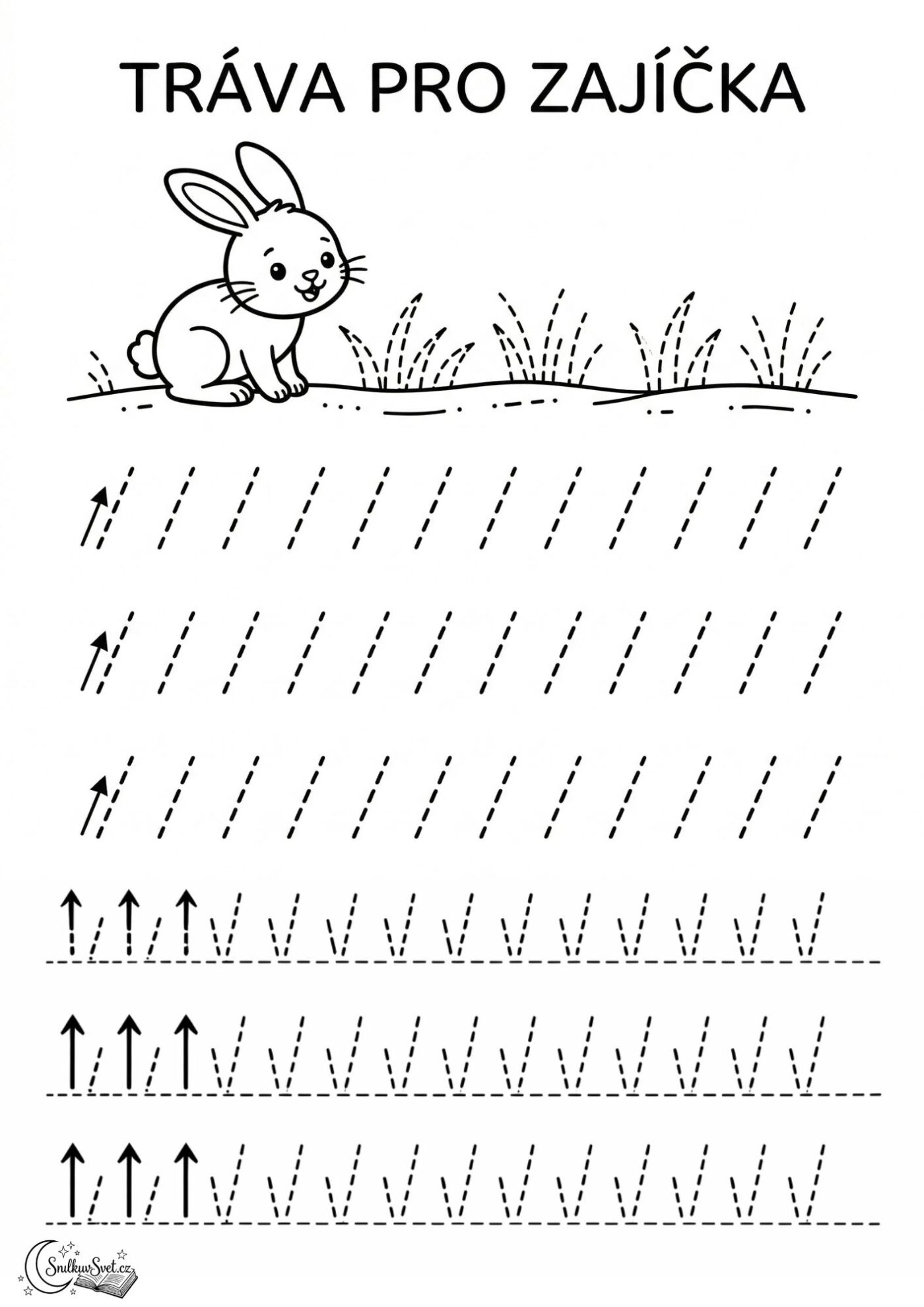 Tráva pro zajíčka: Zábavná grafomotorika (nejen) na jaro