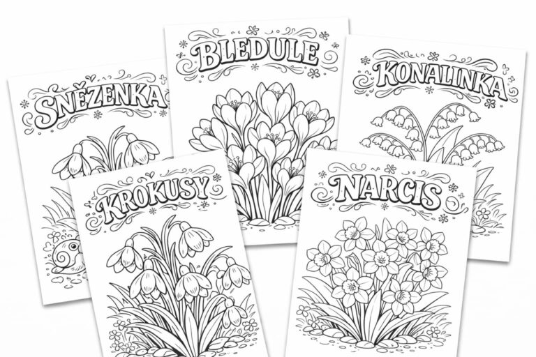 Omalovánky: První jarní květiny