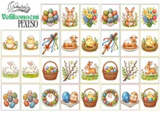 Velikonoční pexeso pro nejmenší: Veselá zábava k vytisknutí, která trénuje paměť i jemnou motoriku
