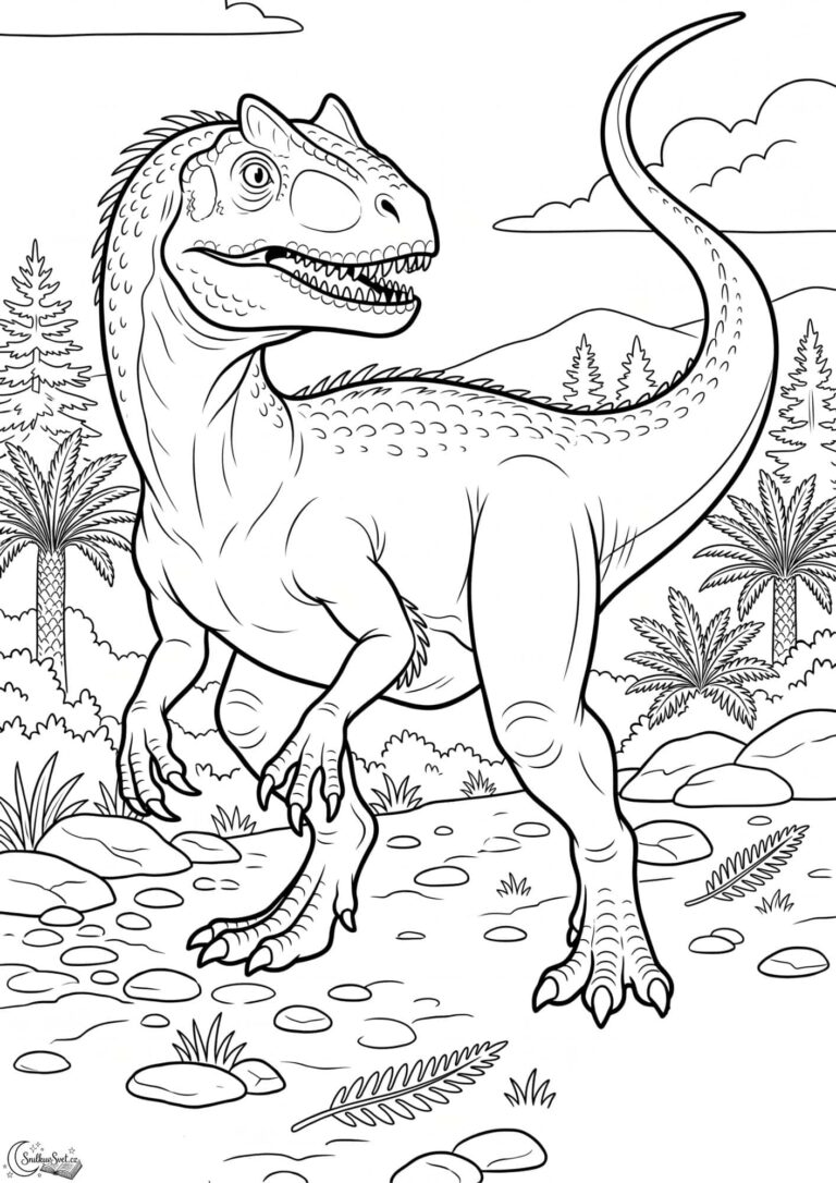 Omalovánka: Allosaurus